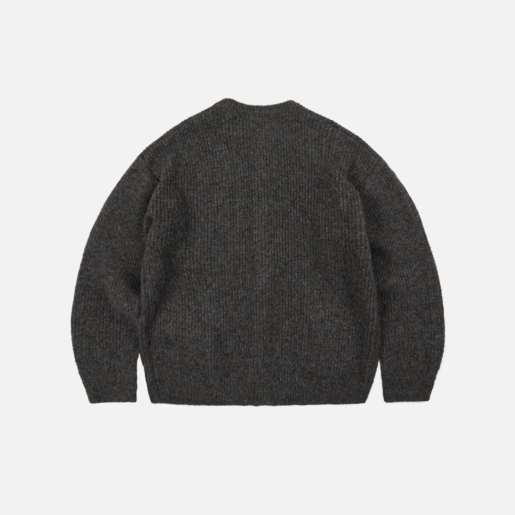 Brushed Wool Round Cardigan - Brown sold by FrizmWORKS product image thumbnail 2