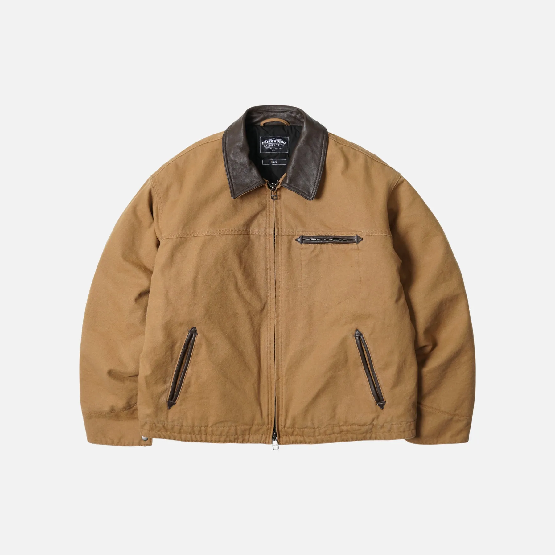 Heavy Canvas Destroyed Work Jacket - Tan sold by FrizmWORKS