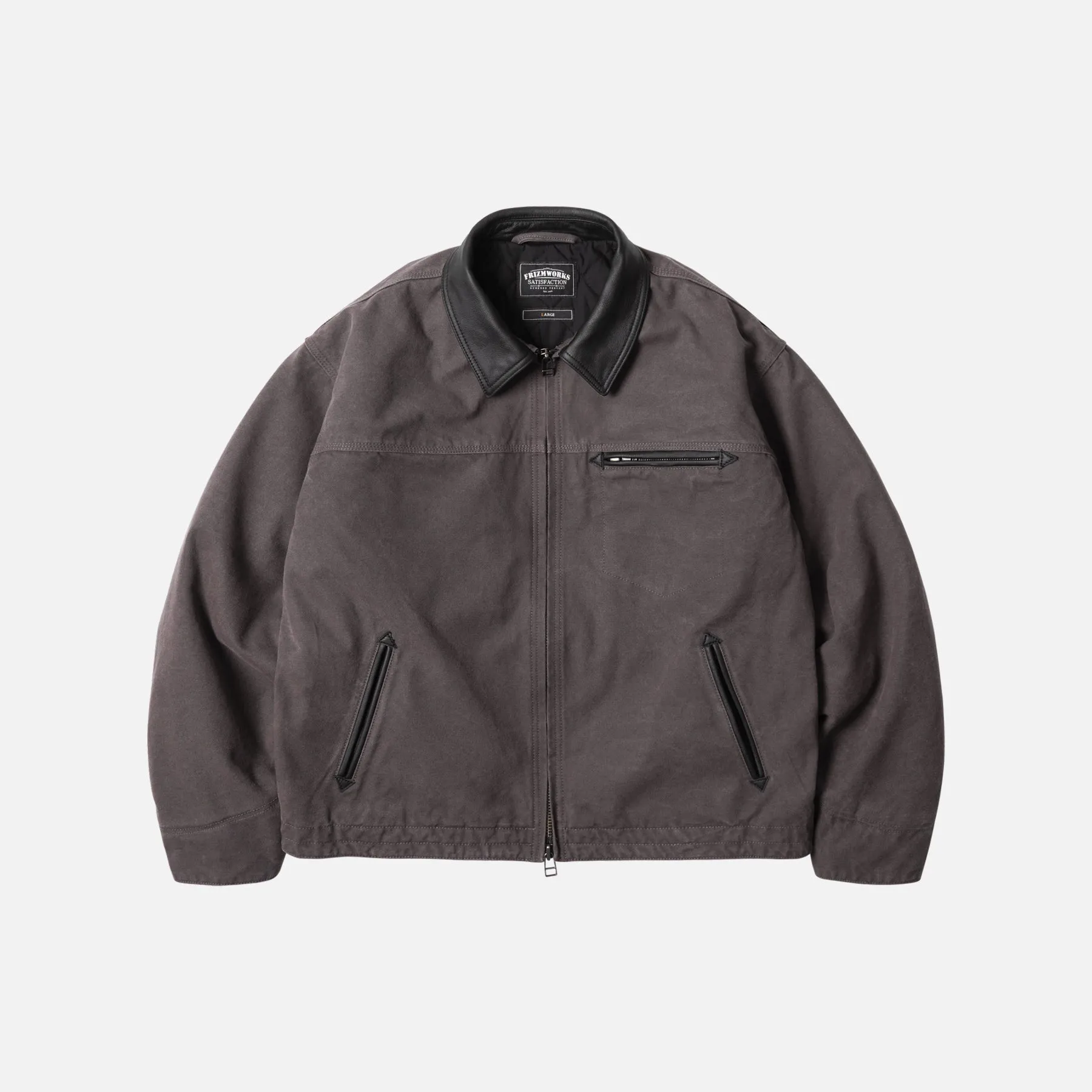Heavy Canvas Destroyed Work Jacket - Mud sold by FrizmWORKS