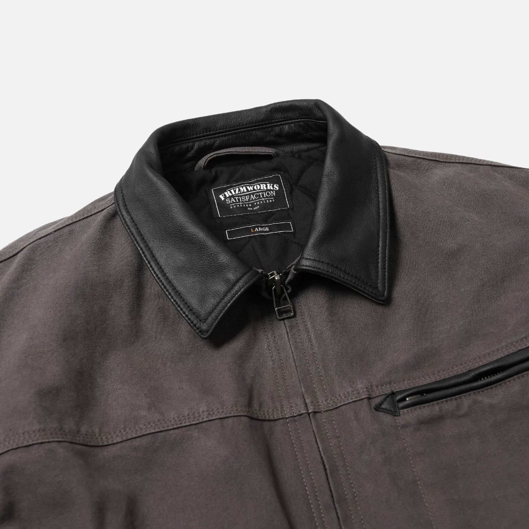Heavy Canvas Destroyed Work Jacket - Mud sold by FrizmWORKS product image thumbnail 5