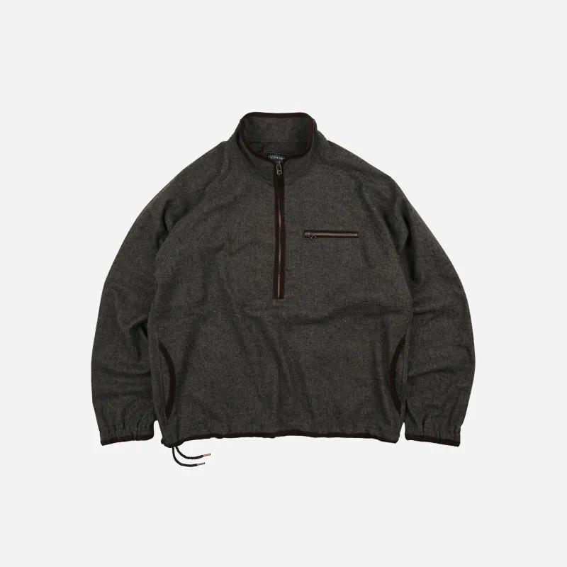 Wool Half Pullover - Forest Black made by FrizmWORKS
