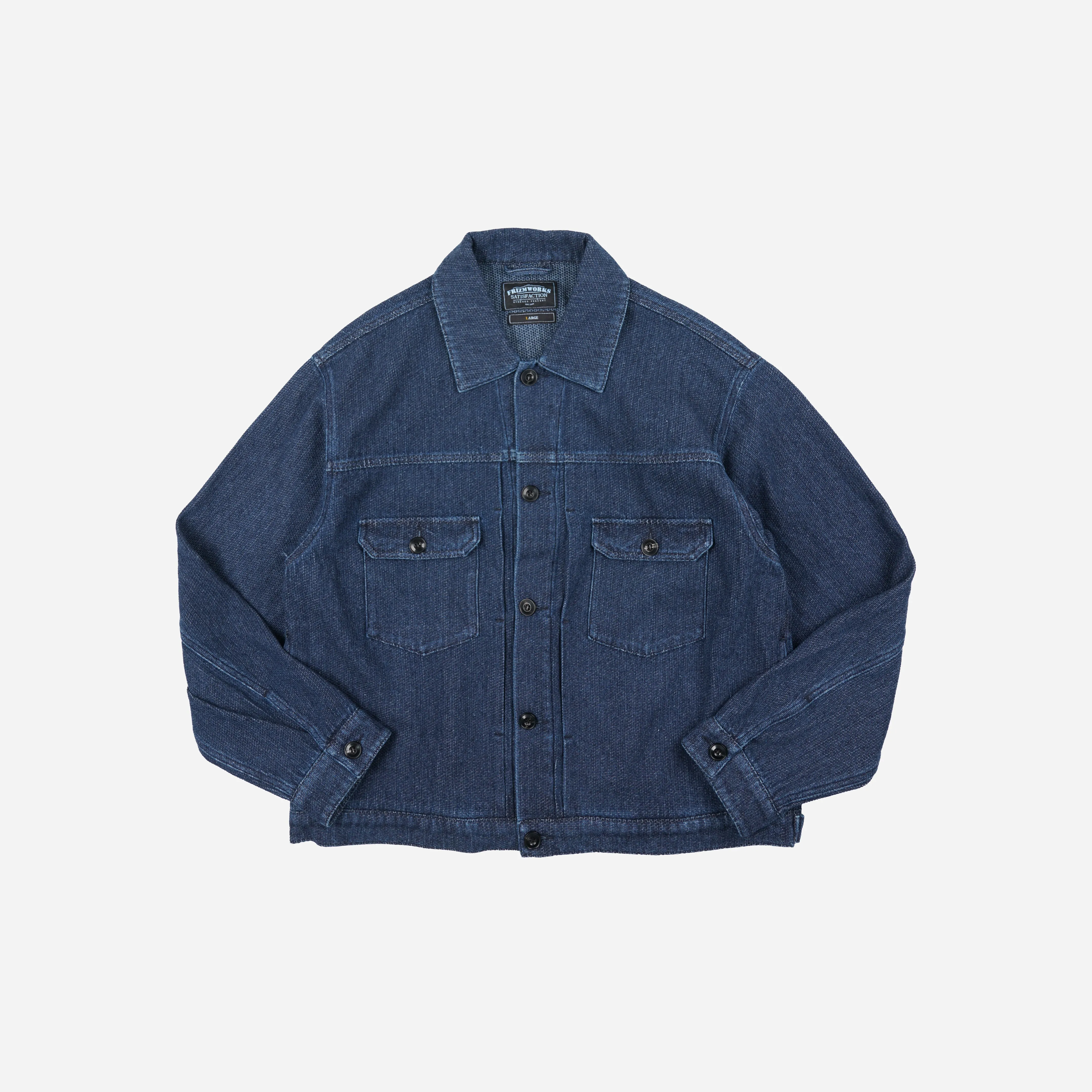 Sashiko Denim Trucker Jacket - Indigo sold by FrizmWORKS