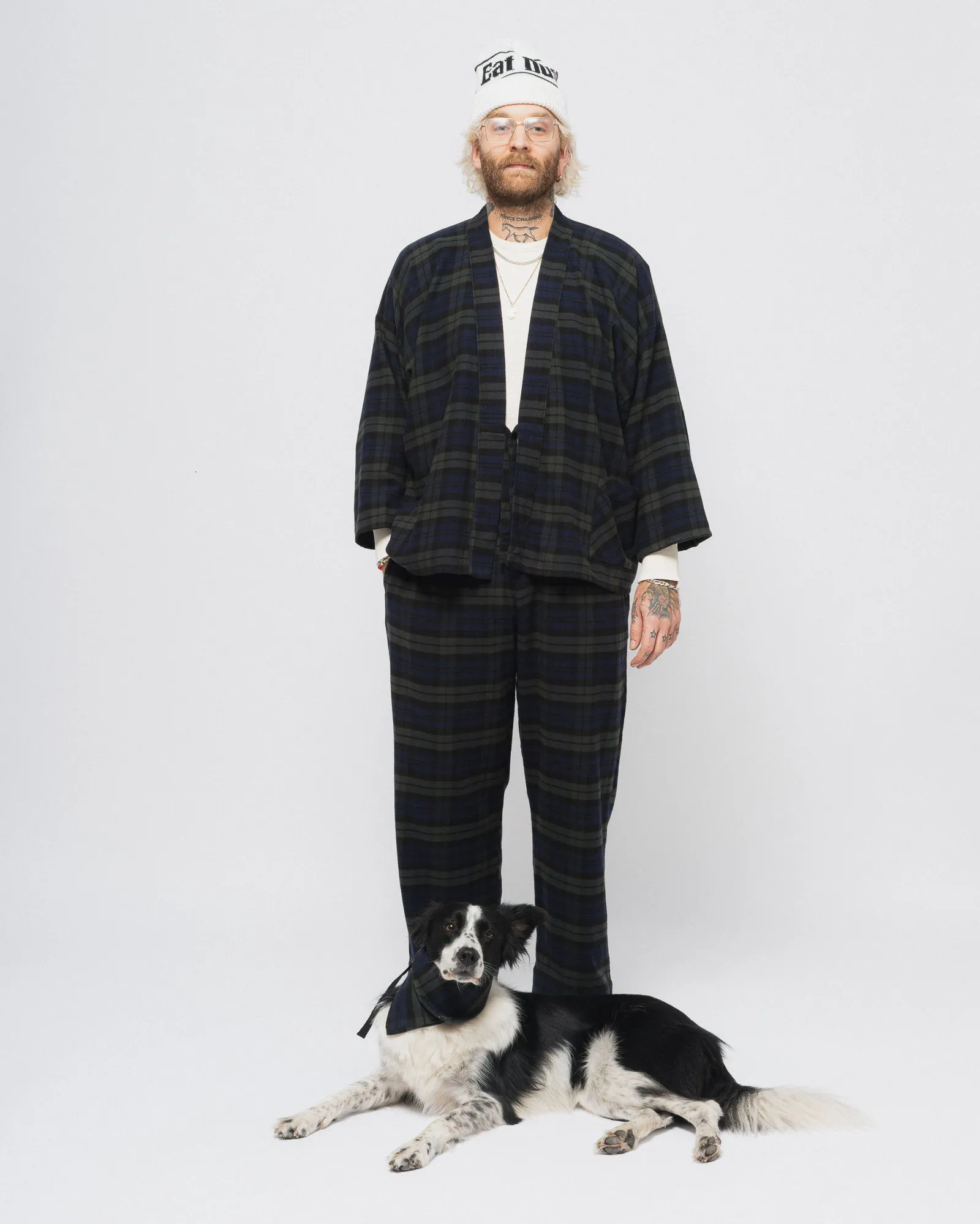 Pyjama Brushed Twill Check Blue sold by Eat Dust product image thumbnail 2