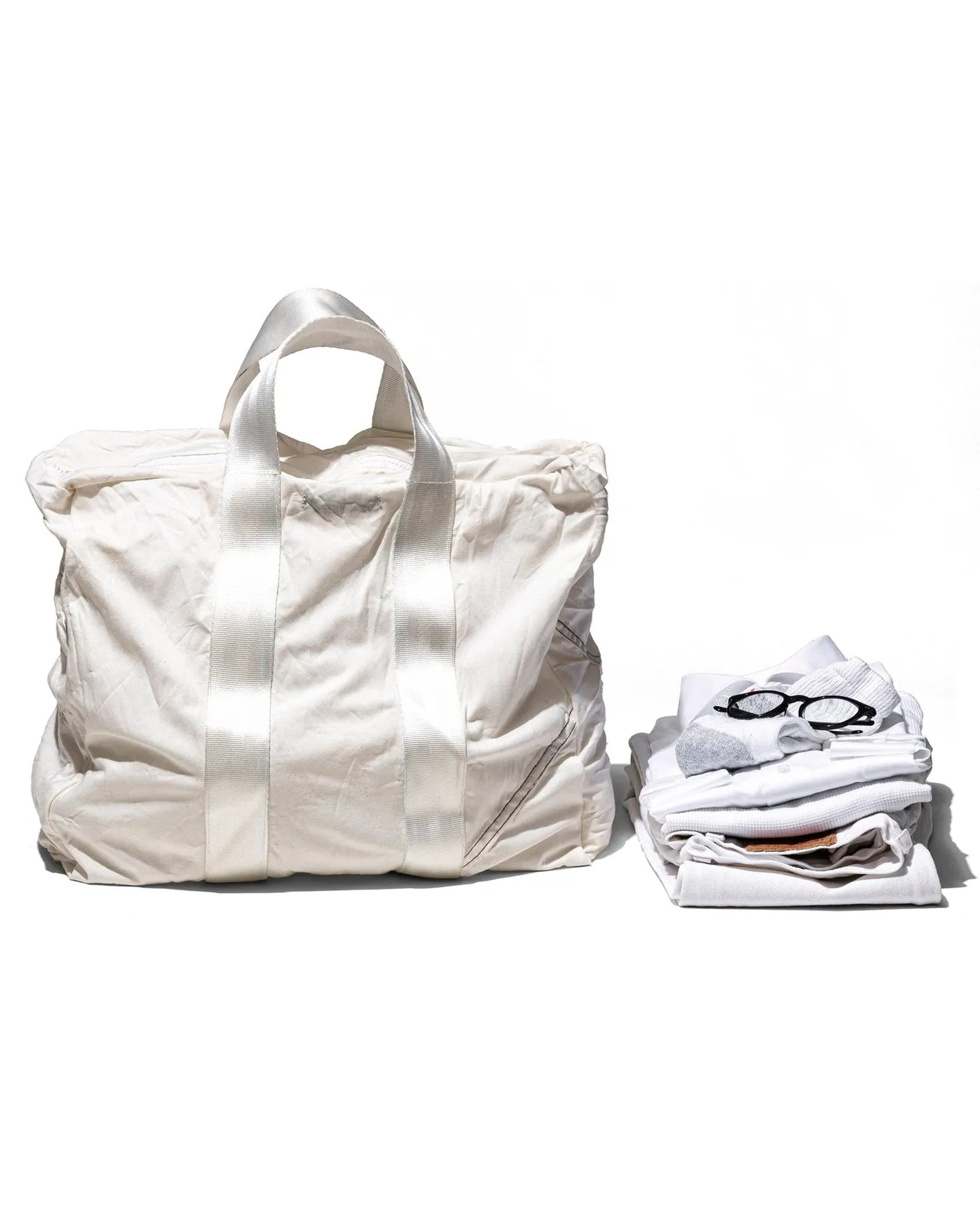 Vintage Parachute Tote Bag White Belt sold by Eat Dust product image thumbnail 4