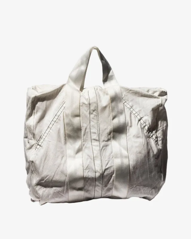 Vintage Parachute Tote Bag White Belt made by PUEBCO