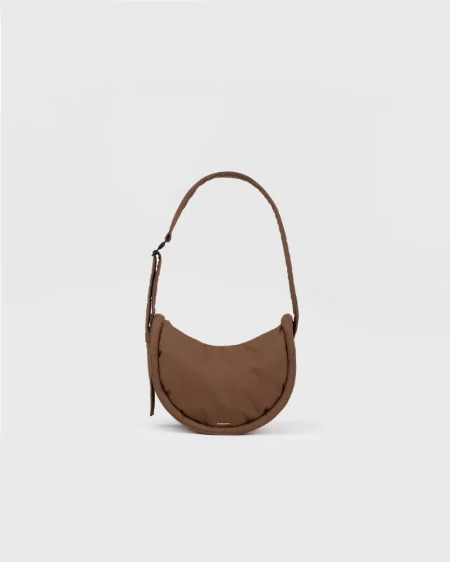 CURVE Half Moon Bag Mini Dark Taupe made by Eat Dust