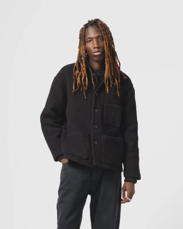 Cana Shirt Fjord Jacquard Black made by Eat Dust