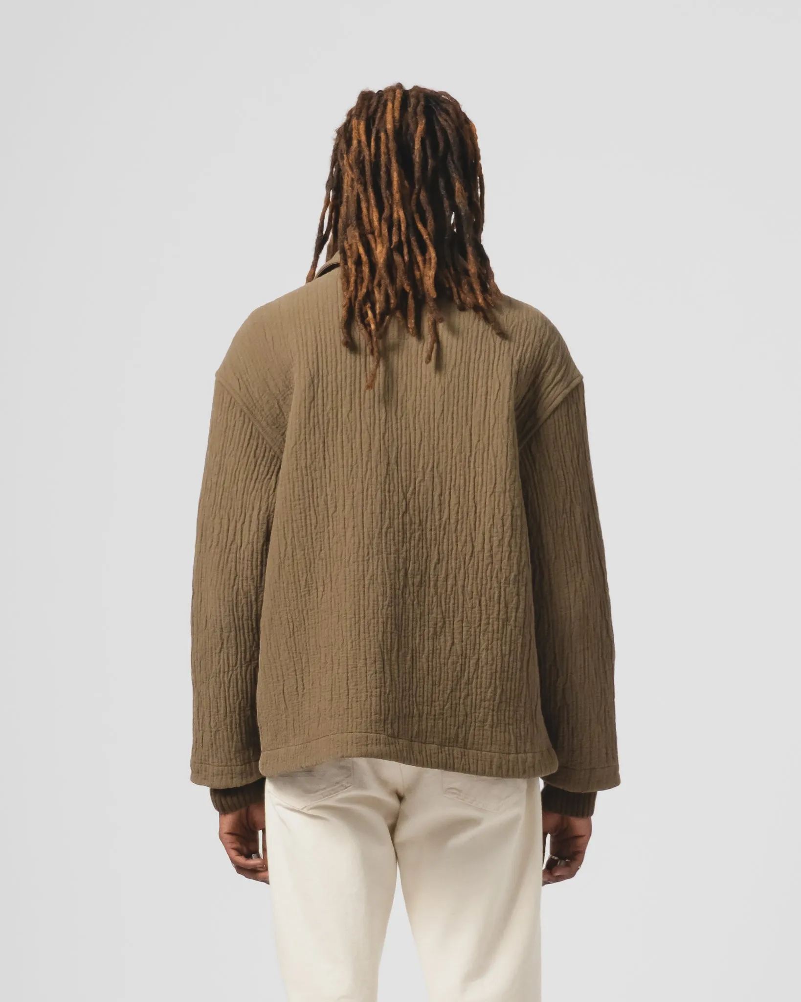 Cana Shirt Fjord Jacquard Fossil Green sold by Eat Dust product image thumbnail 5