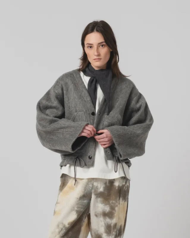 G.o.D Reactor Jacket Mohair Fleece Asphalt made by Eat Dust