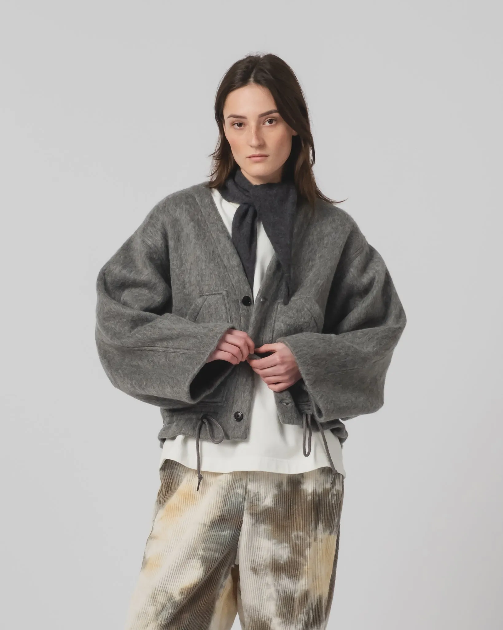 G.o.D Reactor Jacket Mohair Fleece Asphalt sold by Eat Dust