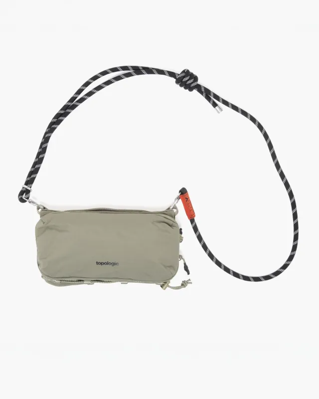 Topologie Wares Bottle Sacoche Medium Moss + 8mm Rope Strap Black Reflective made by Eat Dust