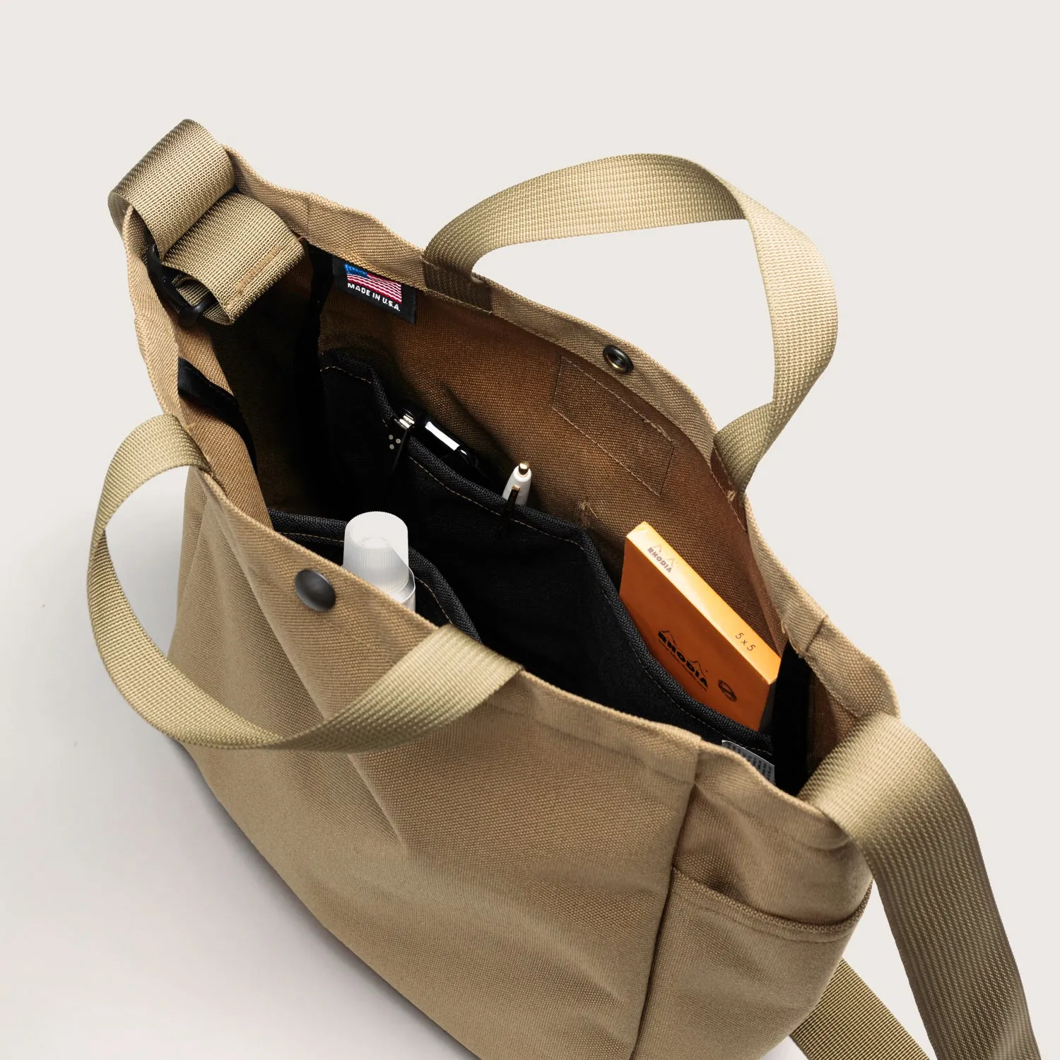 Multi-pocket Bag Medium Canvas Nylon Khaki sold by Eat Dust product image thumbnail 3