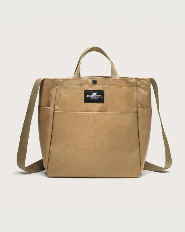 Multi-pocket Bag Medium Canvas Nylon Khaki sold by Eat Dust