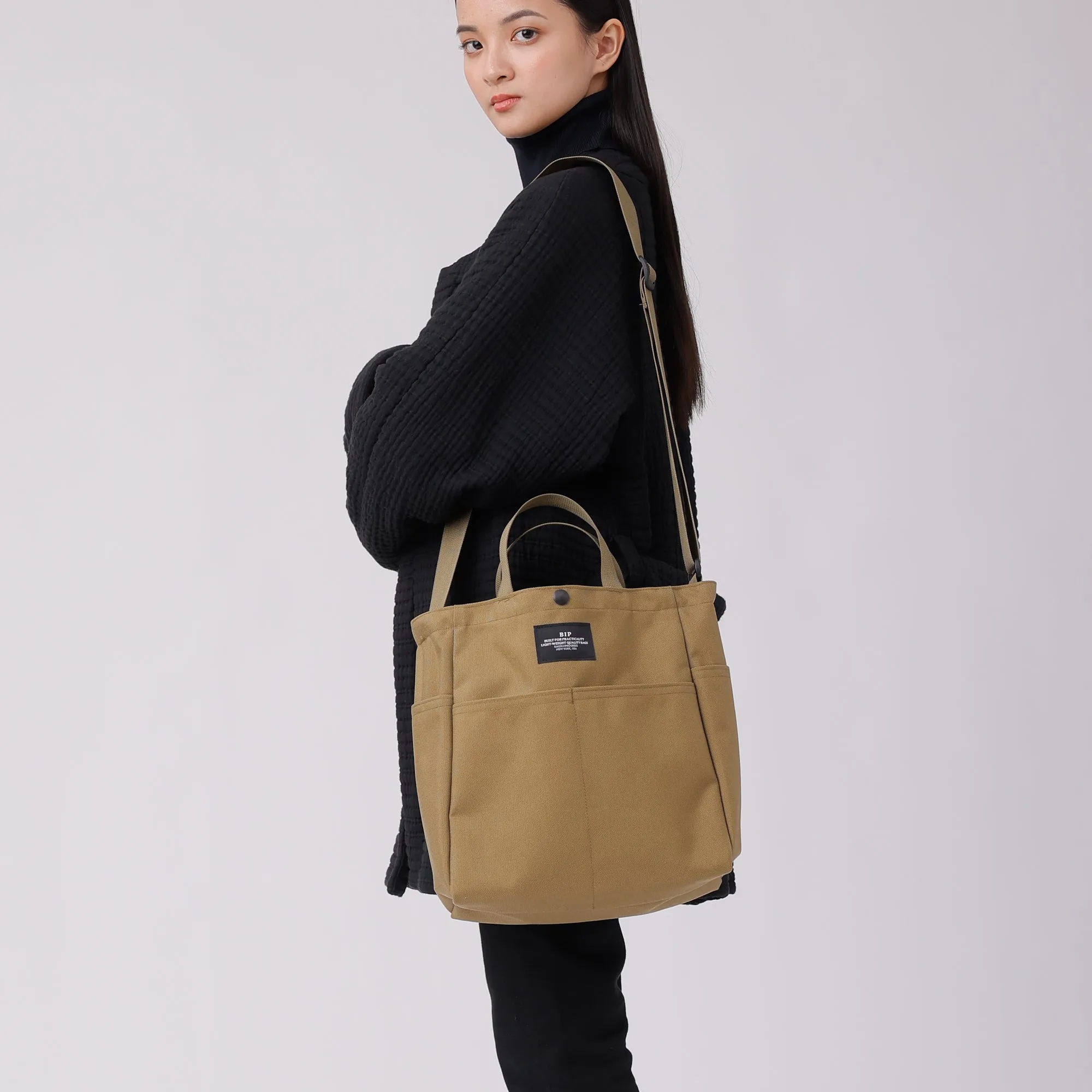 Multi-pocket Bag Medium Canvas Nylon Khaki sold by Eat Dust product image thumbnail 4