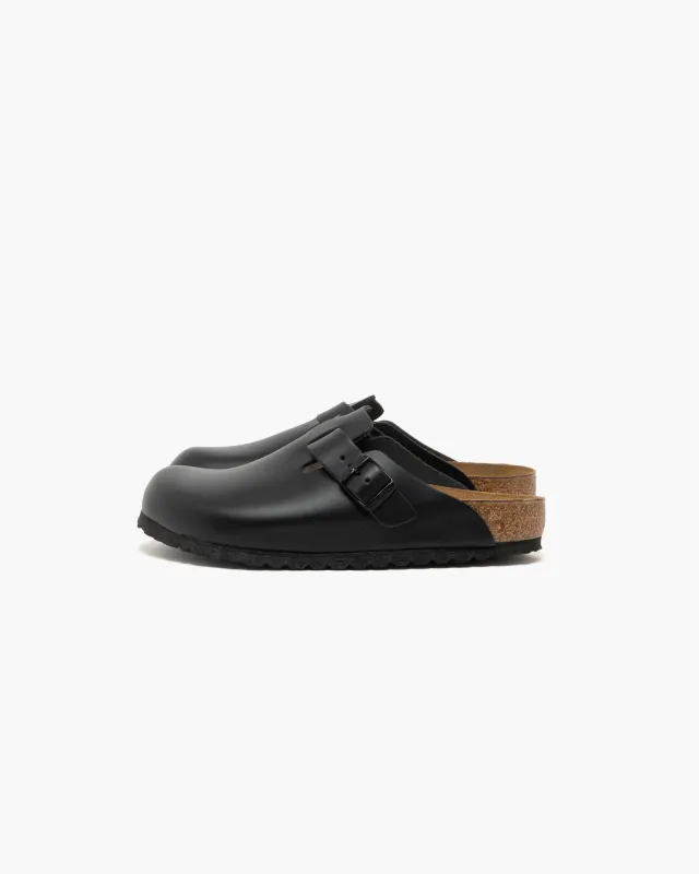 Birkenstock Boston Black Natural Leather sold by Eat Dust