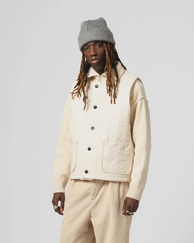 Barrage Vest Quilted Cotton Ecru sold by Eat Dust