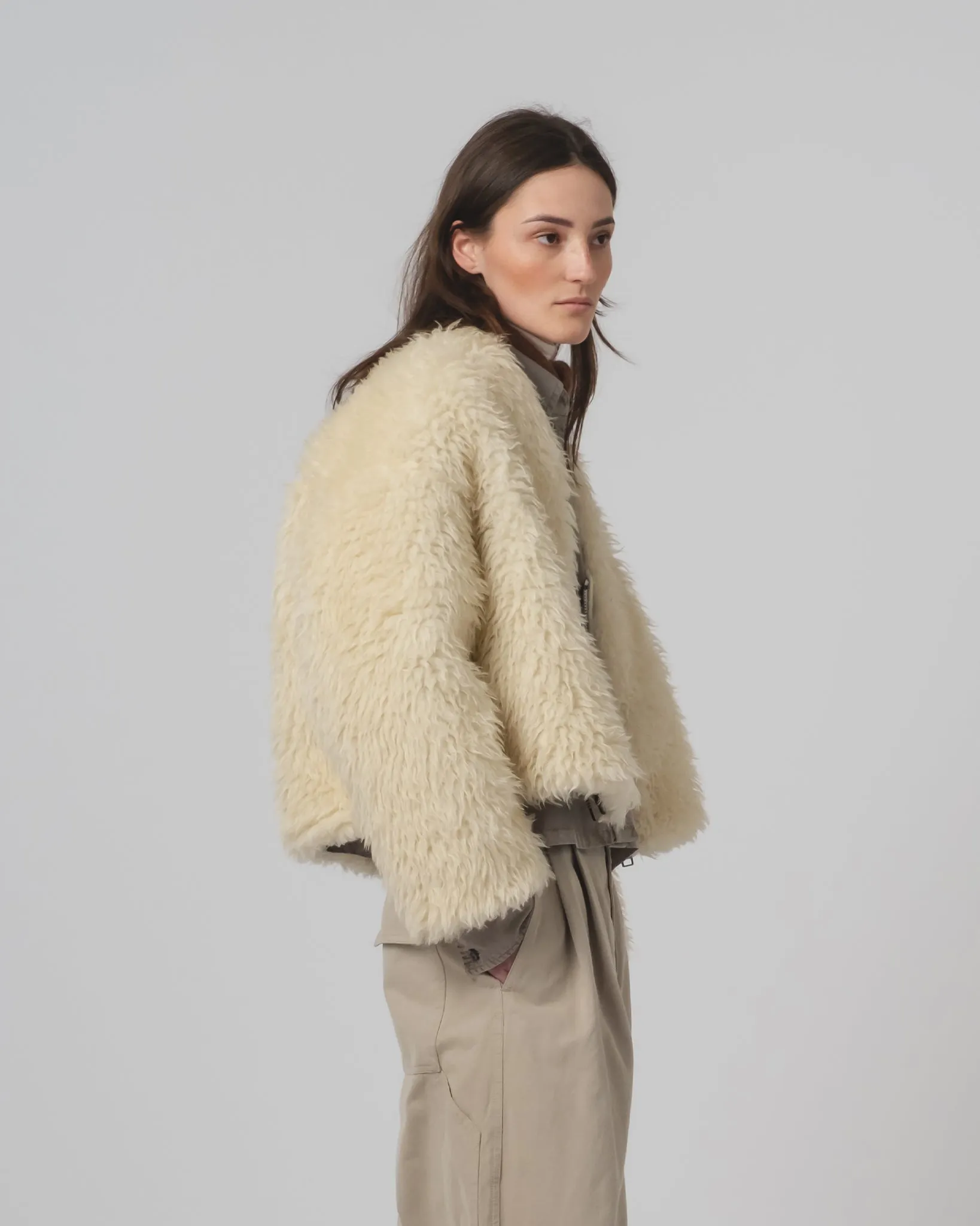 G.o.D Shetland Jacket Alaska Fluff Ecru sold by Eat Dust product image thumbnail 3