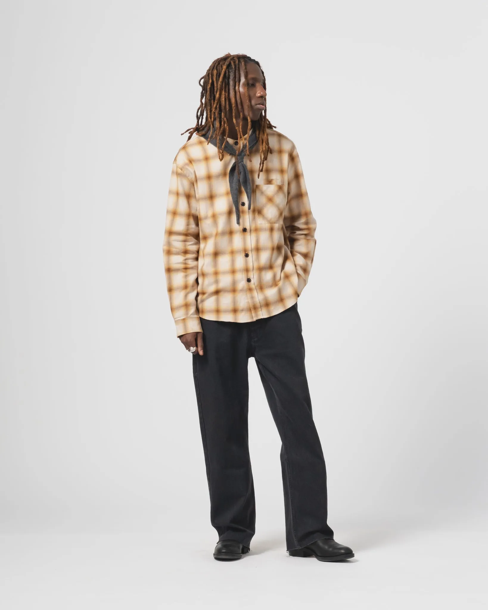 Combat Shirt Polo Brush Check Mustard/Brown sold by Eat Dust product image thumbnail 2