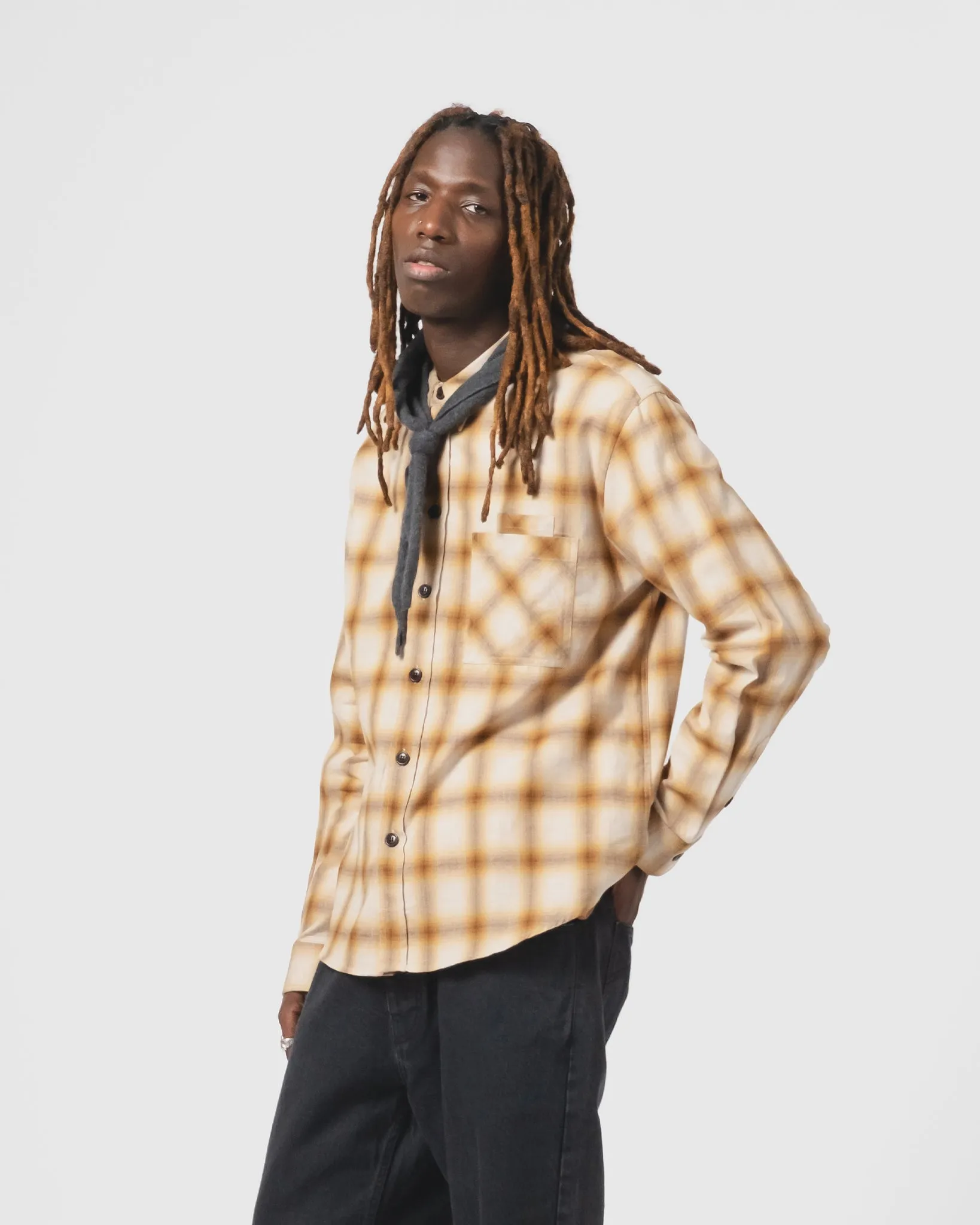 Combat Shirt Polo Brush Check Mustard/Brown sold by Eat Dust product image thumbnail 3