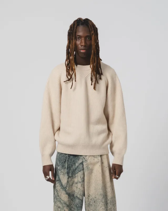 Crew Neck Sweater Delta Wheat made by Eat Dust