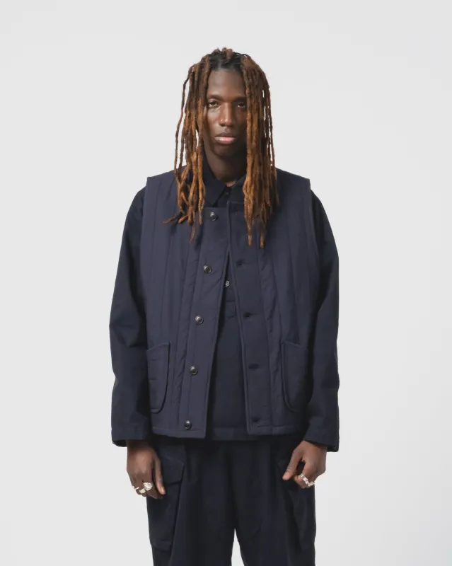 Barrage Vest Quilted Cotton Inkt made by Eat Dust