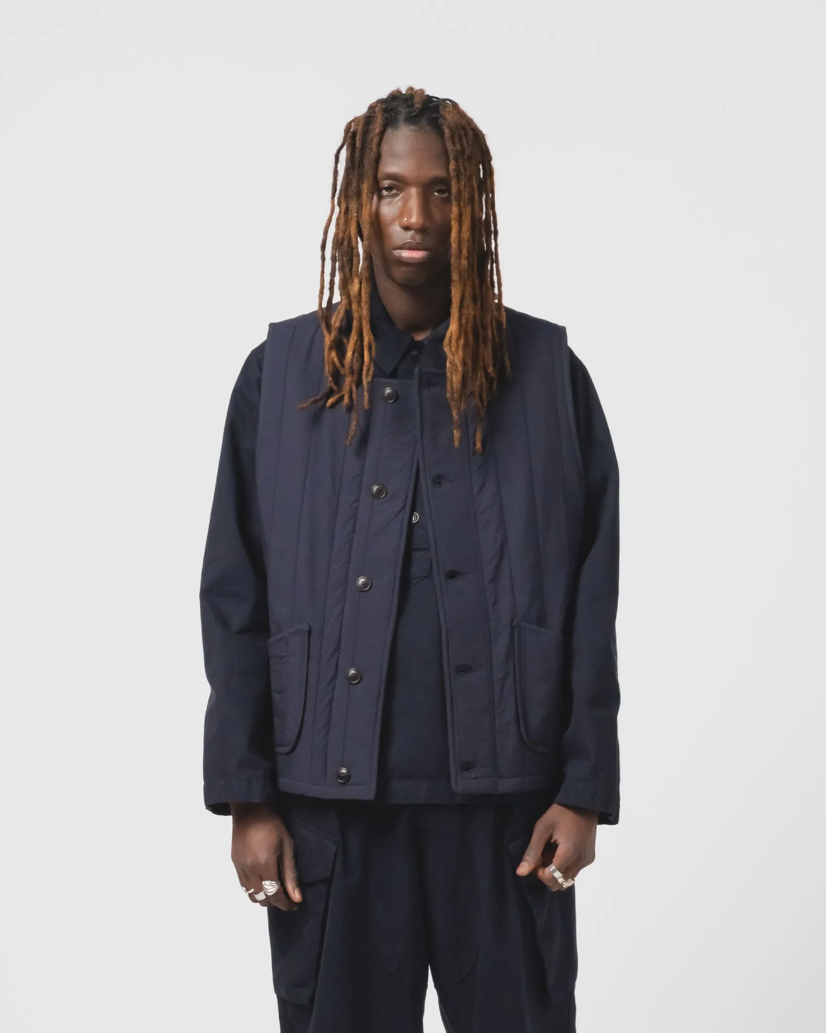 Barrage Vest Quilted Cotton Inkt sold by Eat Dust