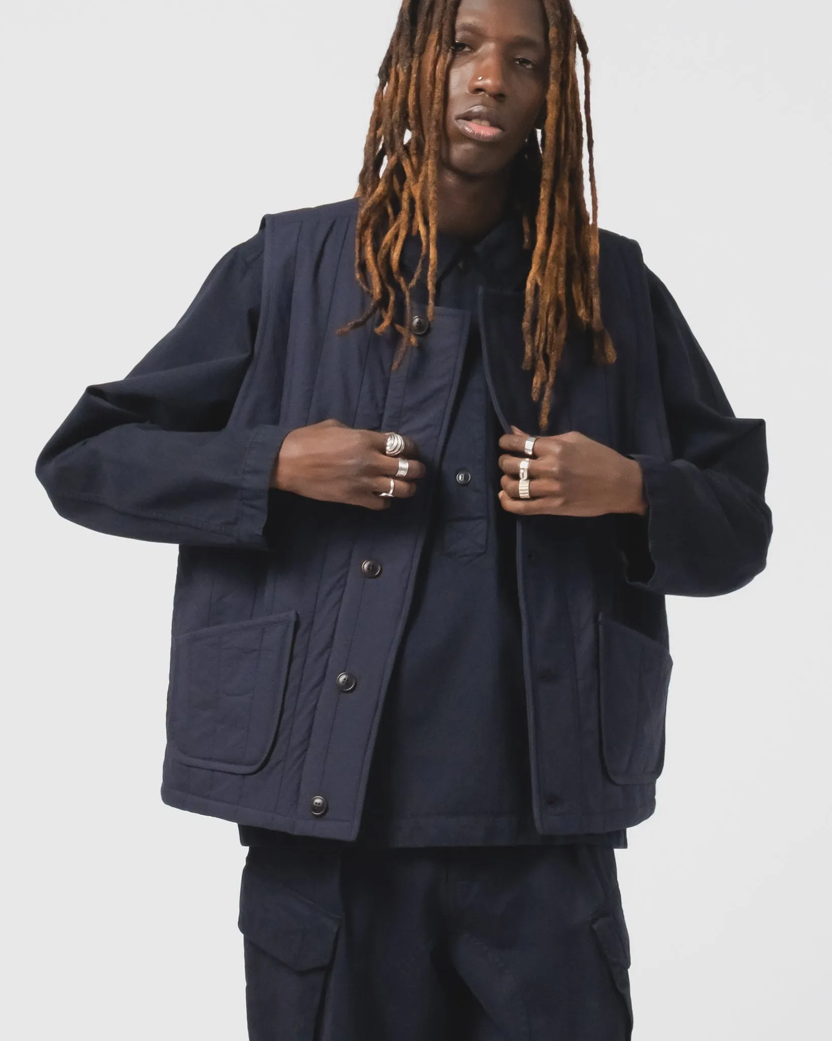 Barrage Vest Quilted Cotton Inkt sold by Eat Dust product image thumbnail 3