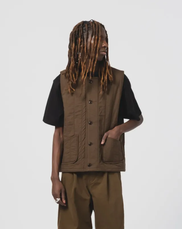 Barrage Vest Quilted Cotton Java Brown sold by Eat Dust