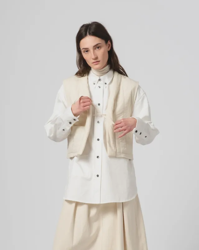 G.o.D Cork Vest Quilted Cotton Ecru sold by Eat Dust