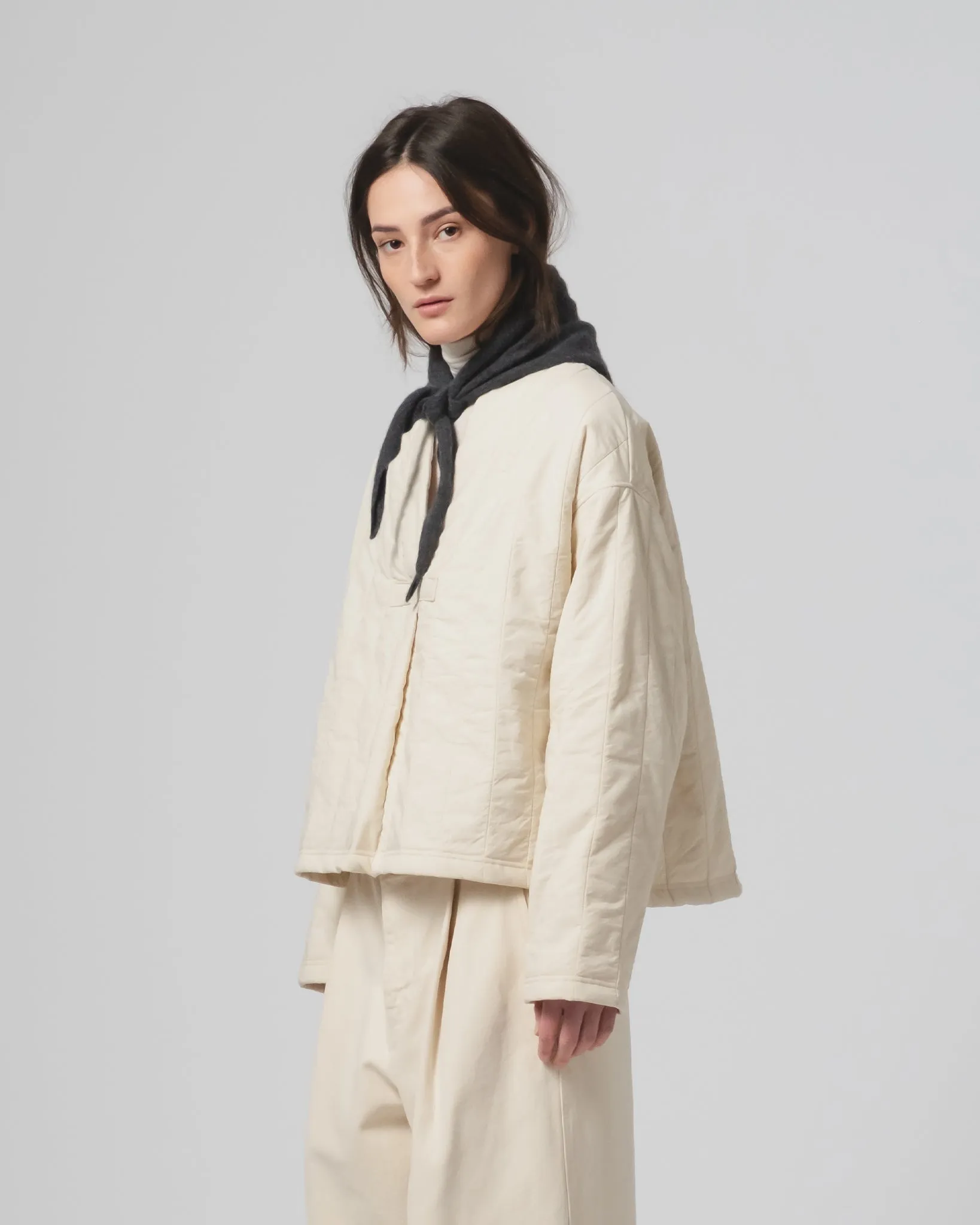 G.o.D Toku Sweater Quilted Cotton Ecru sold by Eat Dust product image thumbnail 3