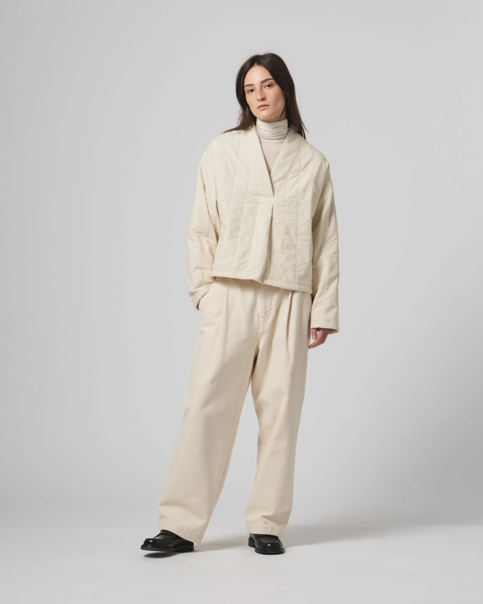 G.o.D Toku Sweater Quilted Cotton Ecru sold by Eat Dust product image thumbnail 2