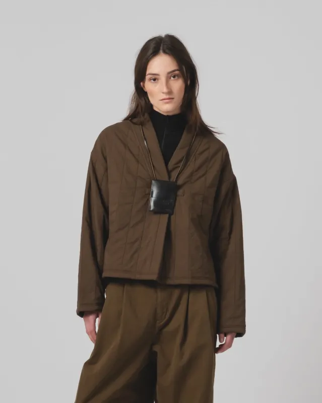 G.o.D Toku Sweater Quilted Cotton Java Brown sold by Eat Dust