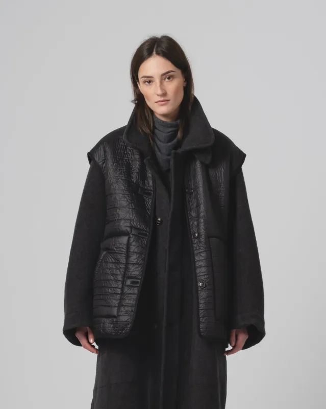 G.o.D Ridge Vest Piumino Nylon Black made by Eat Dust