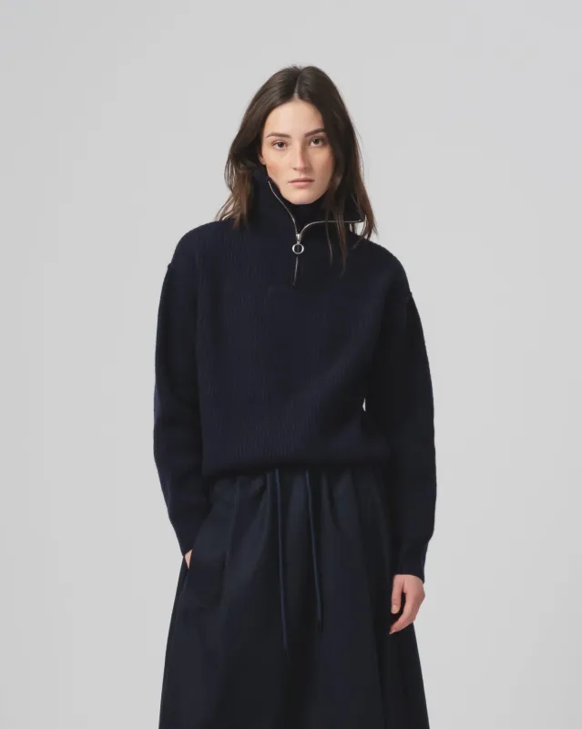 G.o.D Fly Deck Sweater Yarn Delta Navy sold by Eat Dust