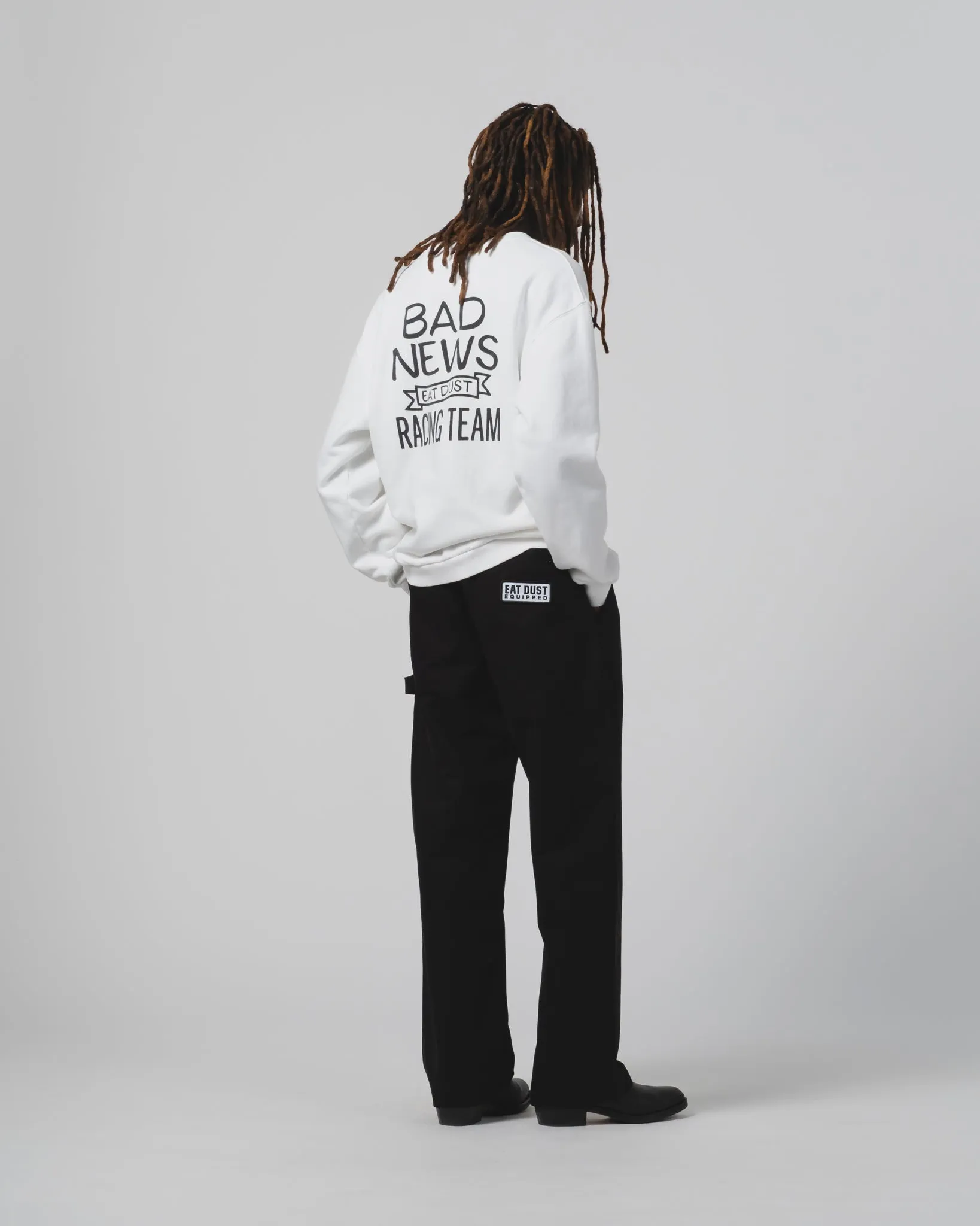 Bad News Sweater Basic Fleece White sold by Eat Dust product image thumbnail 2