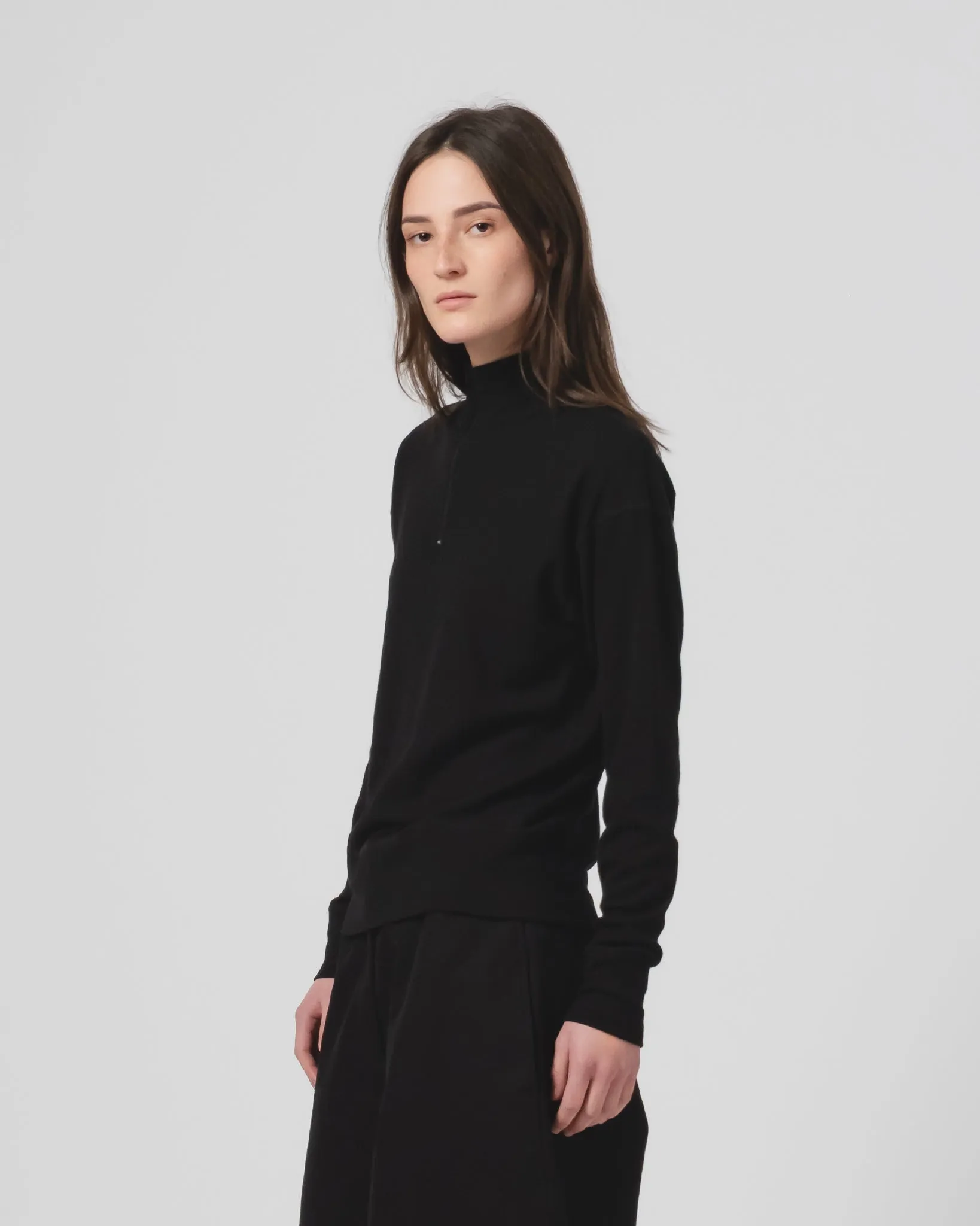 G.o.D Zipper Pull Over Light Wool Black sold by Eat Dust product image thumbnail 3