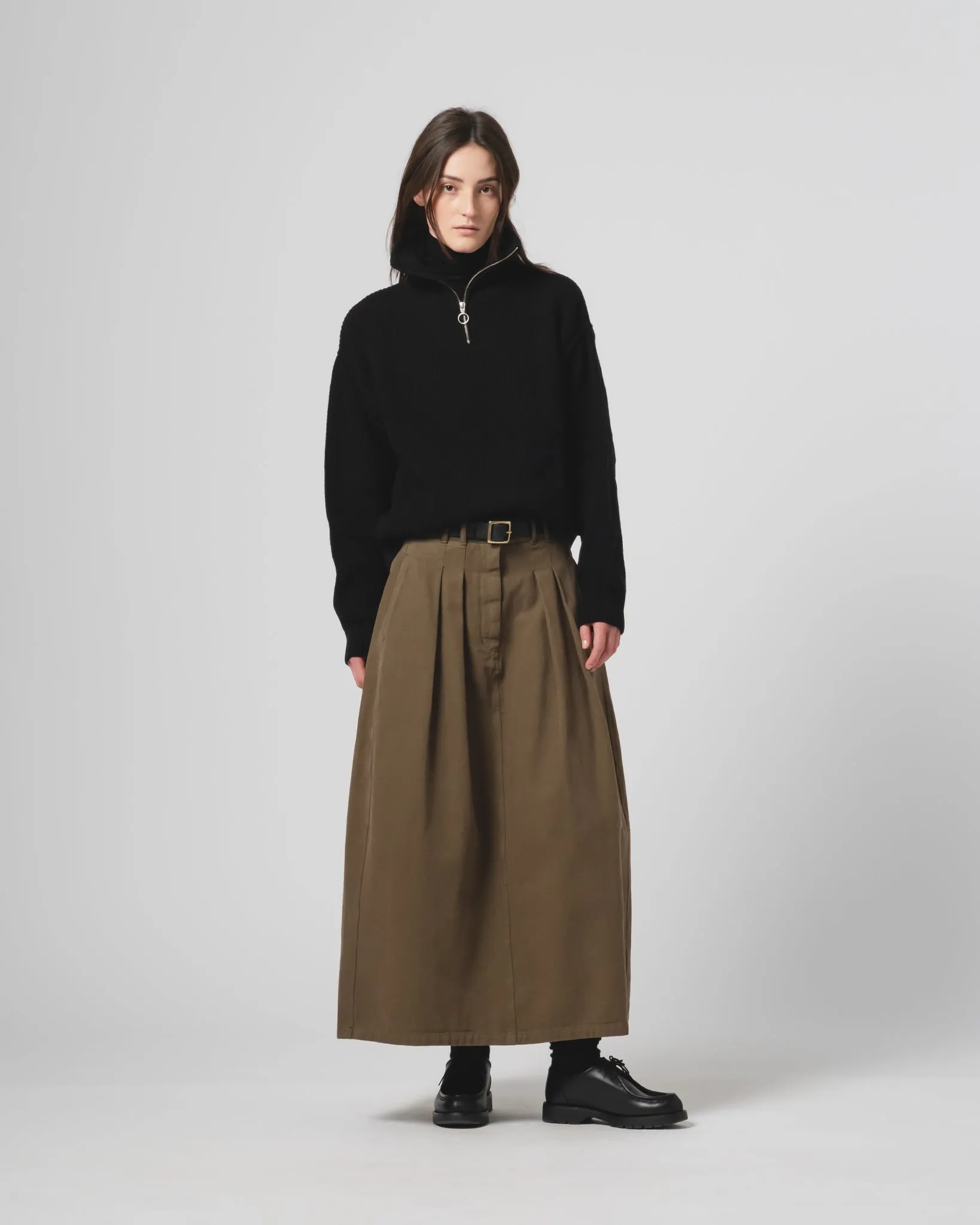 G.o.D Bulb Skirt Canvas Fossil Green sold by Eat Dust product image thumbnail 2