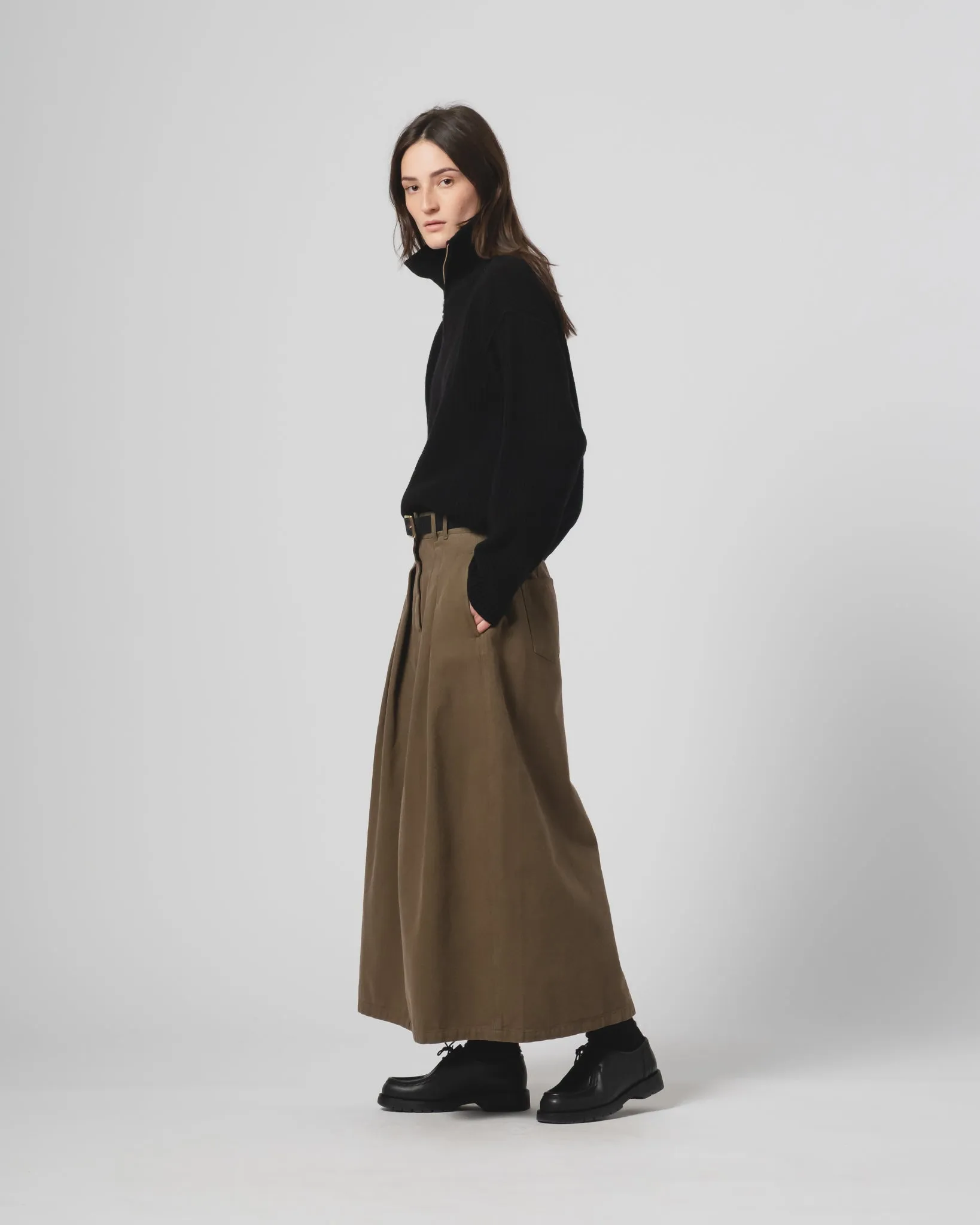 G.o.D Bulb Skirt Canvas Fossil Green sold by Eat Dust product image thumbnail 4