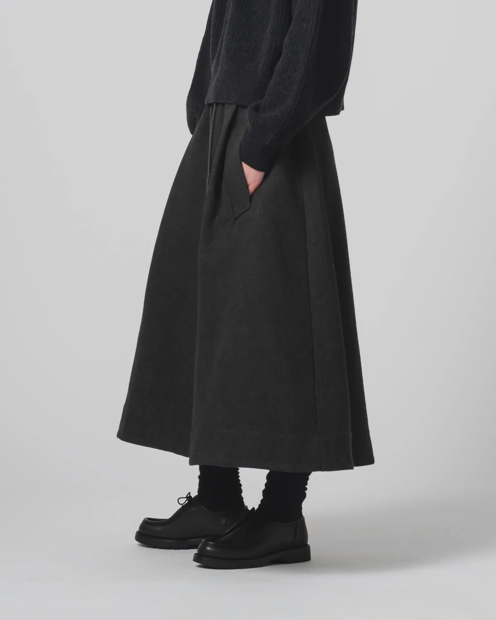 G.o.D Meadow Skirt Terrestre Wool Anthracite sold by Eat Dust product image thumbnail 3