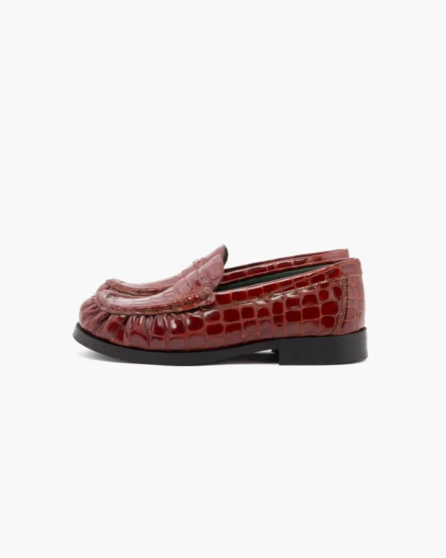 Vinny's Ogee Glossy Croco Brown sold by Eat Dust