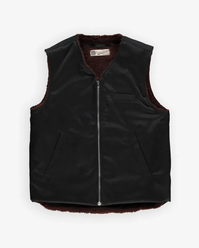 Deck Vest Bedford Cords Black sold by Eat Dust