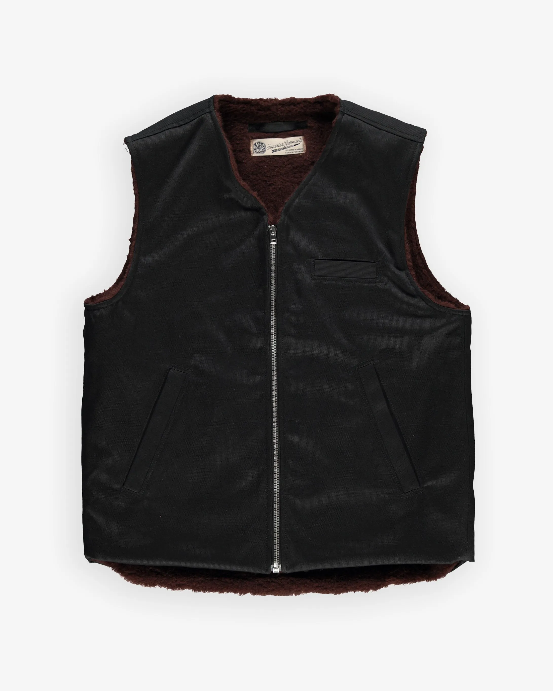 Deck Vest Bedford Cords Black sold by Eat Dust