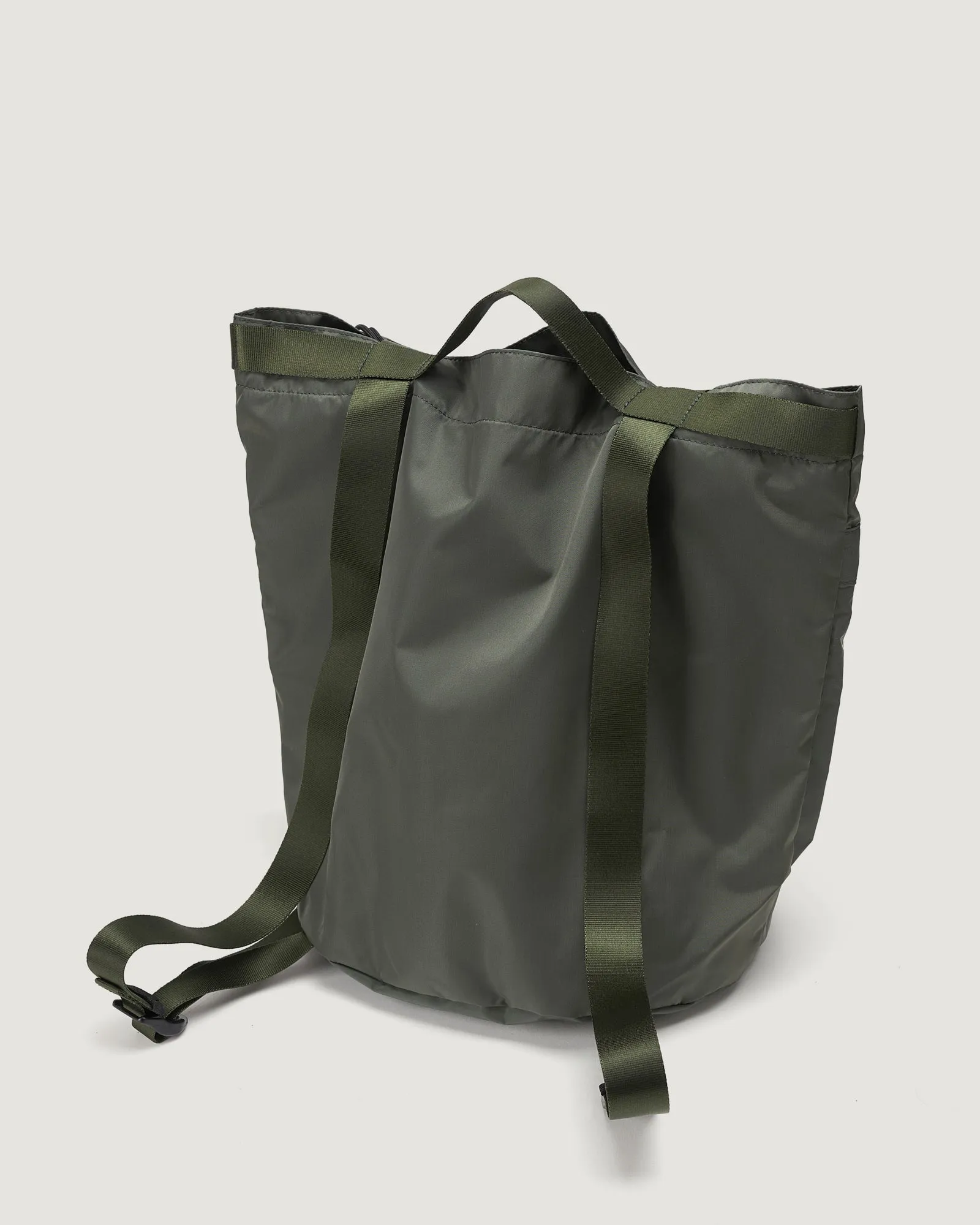 Bucket Backpack Nylon Twill Khaki Green sold by Eat Dust product image thumbnail 3
