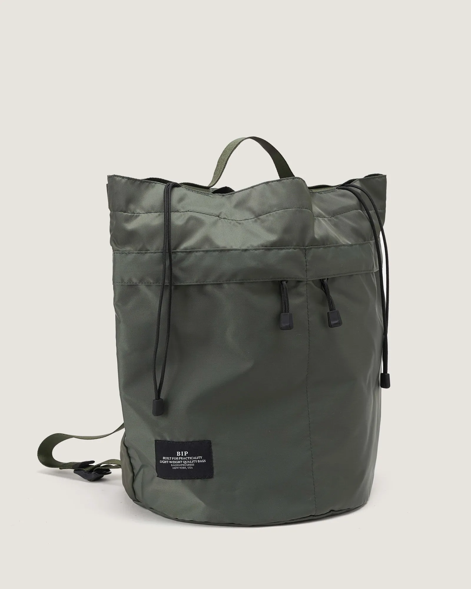 Bucket Backpack Nylon Twill Khaki Green sold by Eat Dust product image thumbnail 4