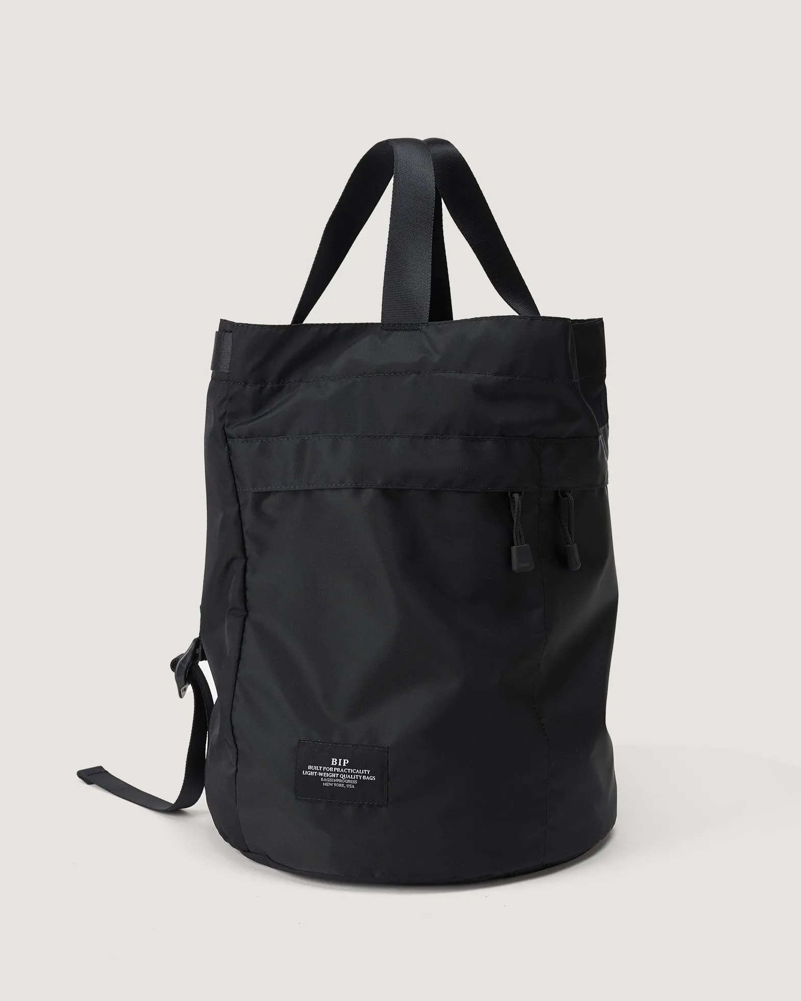 Bucket Backpack Nylon Twill Black sold by Eat Dust