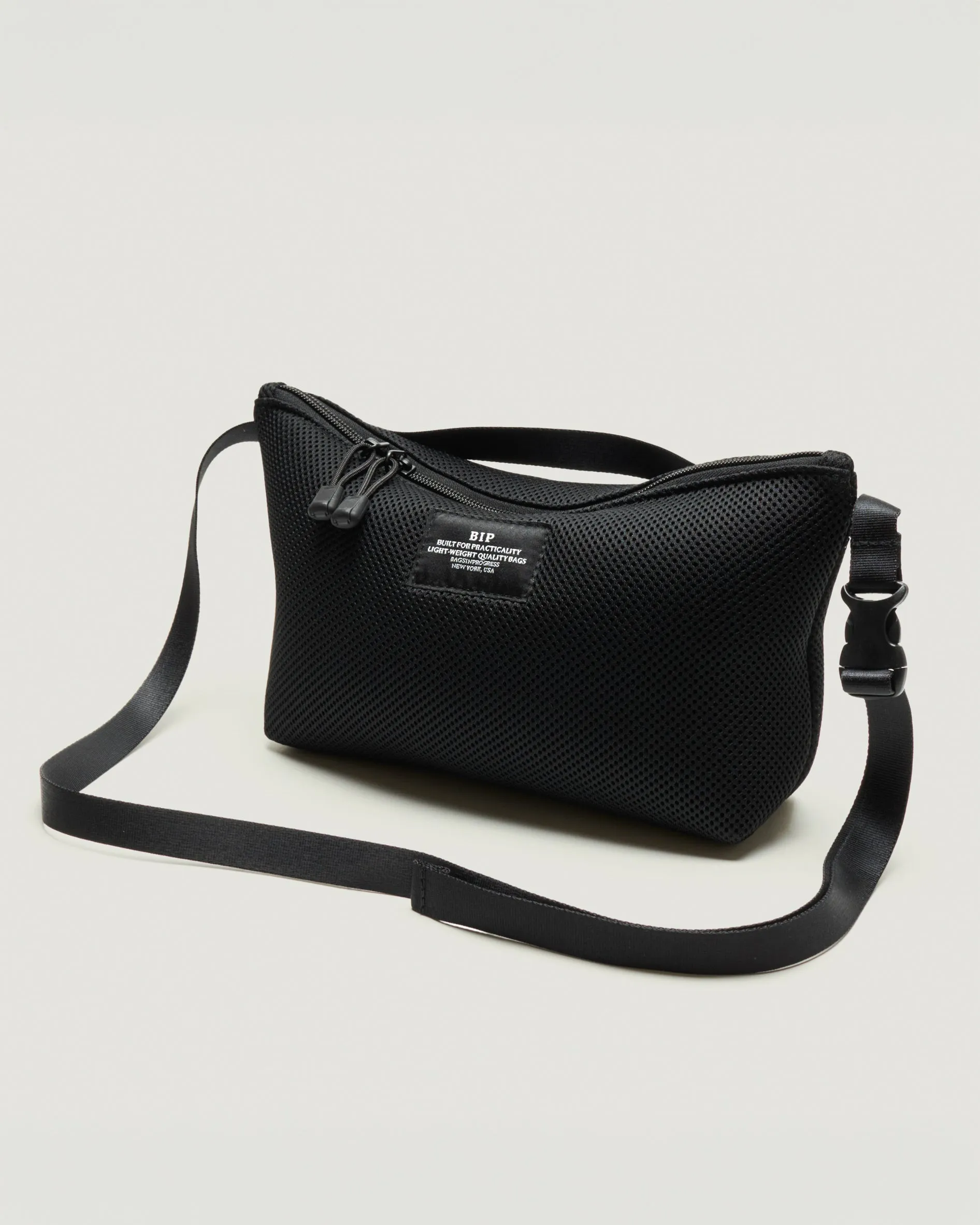 Fannypack Crossbody Double Mesh Black sold by Eat Dust