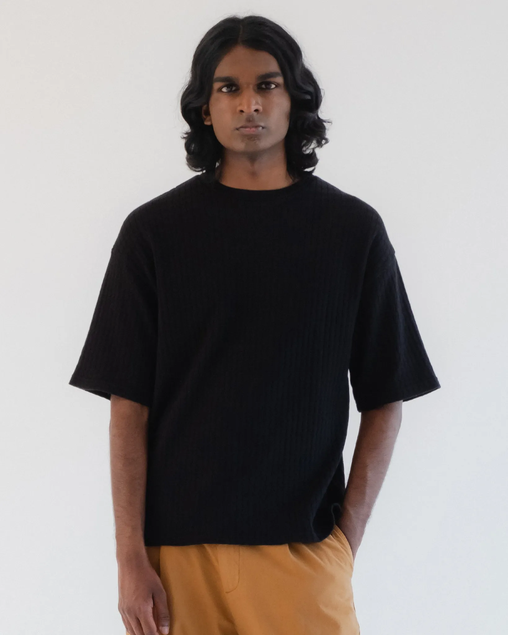 Big T Cotton Mesh Black sold by Eat Dust