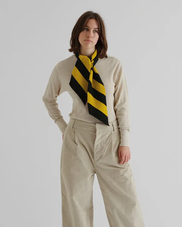 JG Small Diagonal Stripe Scarf Black/Turmeric sold by Eat Dust product image thumbnail 2