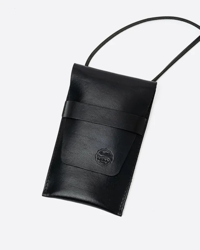 Chopper Pouch XL Leather Black made by Eat Dust