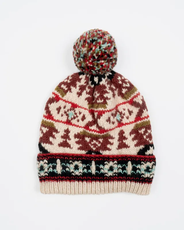 Chamula Double Cuff Beanie Navajo Tan sold by Eat Dust